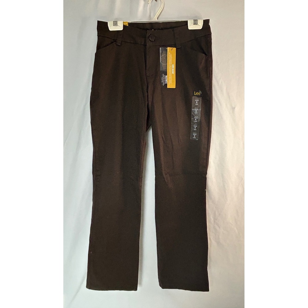 NWT Lee Modern Series Maxwell Curvy Fit Trouser Pants Brown Coffee Size 6 Long - Picture 13 of 16